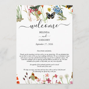 Wildblumen Butterflies Hochzeitstag Programm