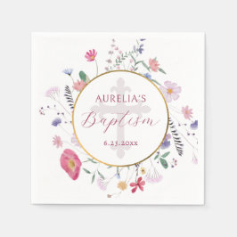 Wildblumen Circle Baptispapier Napkin Serviette