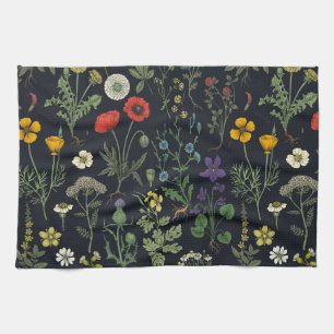 Wildblumen-Collage Geschirrtuch