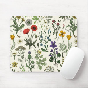 Wildblumen-Collage Mousepad