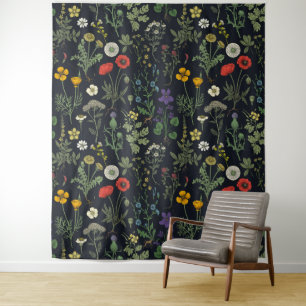 Wildblumen-Collage Wandteppich