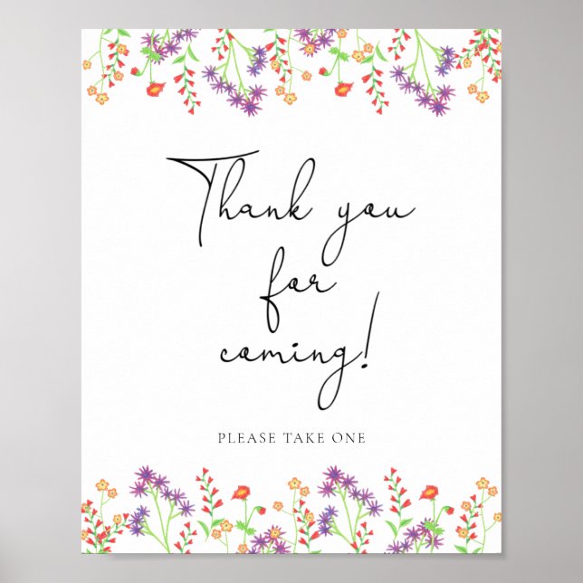 Wildblumen \ Danke, dass Sie kommen Poster (Vorne)
