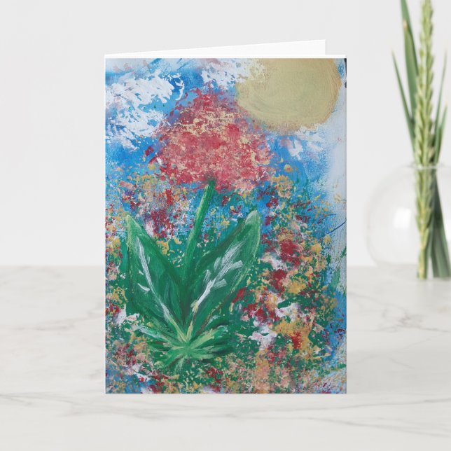 Wildblumen Dankeskarte (Vorderseite)