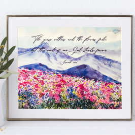 Wildblumen, das Wort Gottes steht