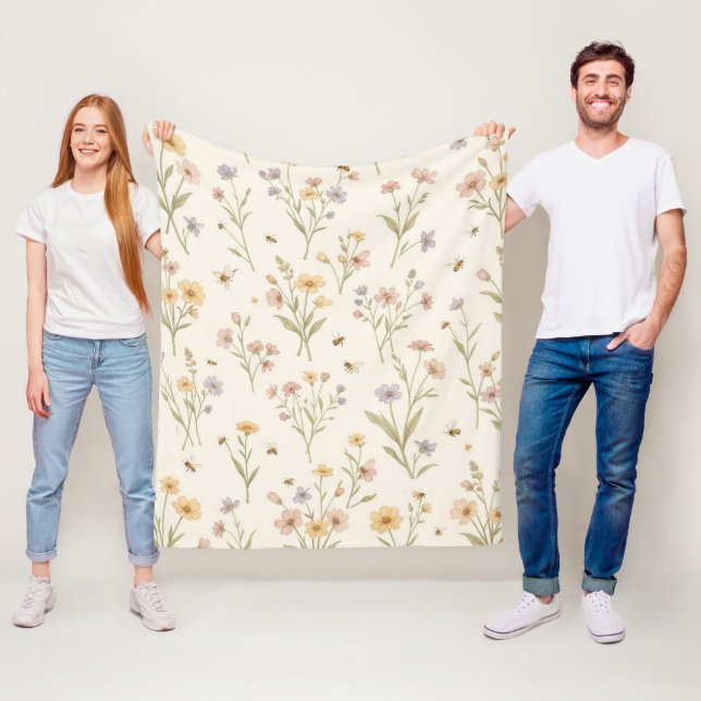 Wildblumen-Decke – Cozy Wildflower Throw  Fleecedecke (Beispiel)