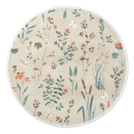 Wildblumen der Flora Keramikknauf