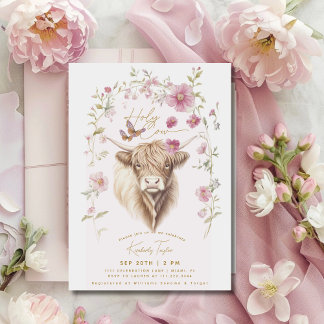 Wildblumen der Heiligen Kuh Brautparty Einladung