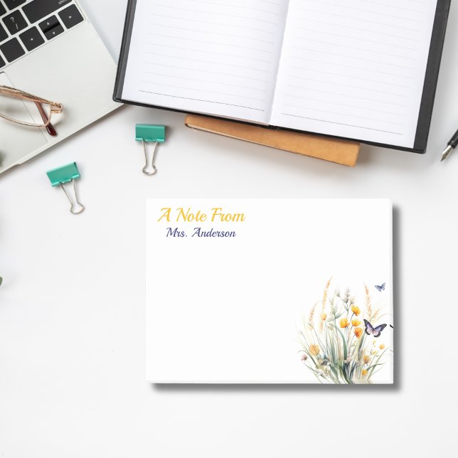 Wildblumen der Lehrer Post-it Klebezettel (Cute, a note from custom wildflowers' teacher appreciation post-it note)