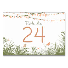 Wildblumen der String-Lights-Tischnummer