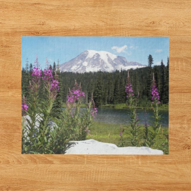 Wildblumen des Nationalparks Mount Rainier Foto Puzzle (In Situ)