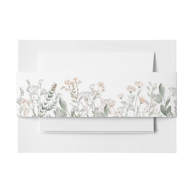 Wildblumen des Waldes Einladung Bauchband Einladungsbanderole (Vorderseite Beispiel)