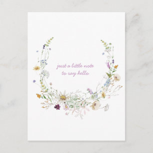 Wildblumen des Wasserfarbenfrühlings Postkarte