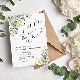 Wildblumen, die die Datumskarte speichern Save The Date