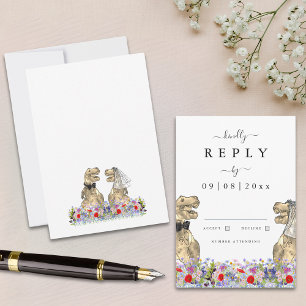 Wildblumen-Dinosaurier-Hochzeit Antwort