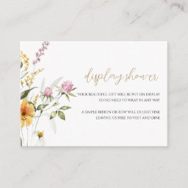 Wildblumen Display Duschkabine Babydusche Begleitkarte