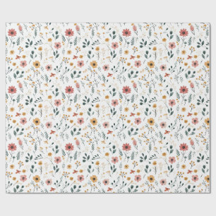 Wildblumen-Doodle Geschenkpapier