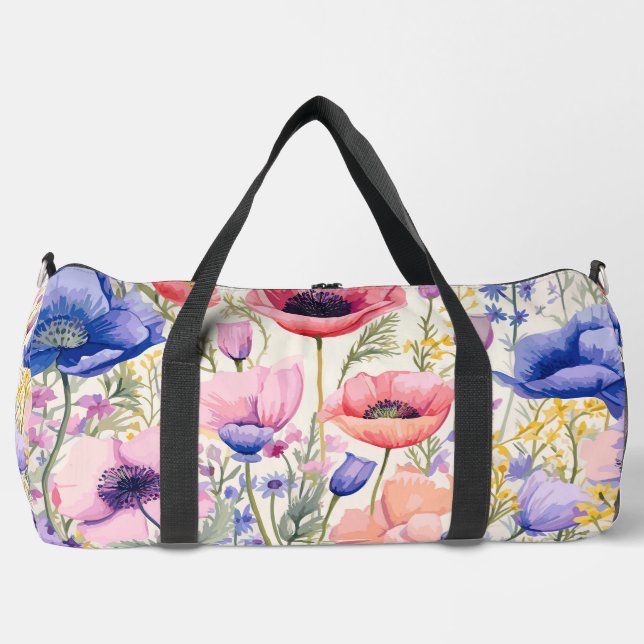 Wildblumen Duffle Bag (Vorderseite)