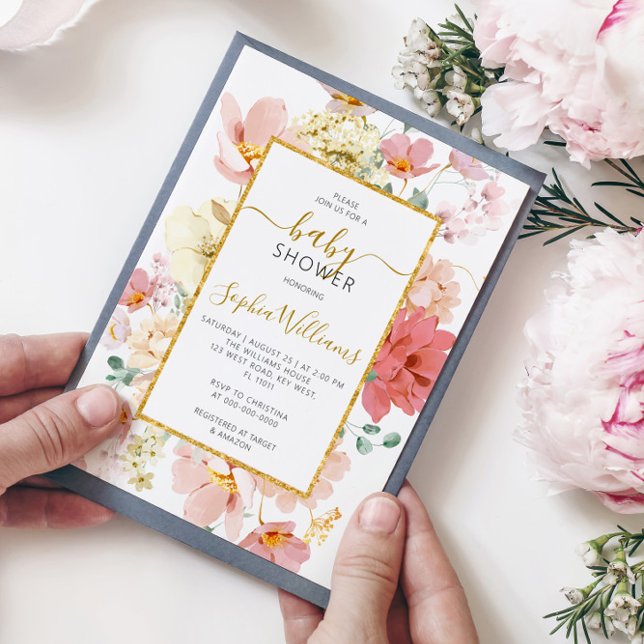 Wildblumen Dusche mit Blumenmuster Einladung (Von Creator hochgeladen)