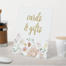 Wildblumen Duschkarten und Geschenke Unterschrift