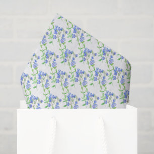 Wildblumen-Ehrenpreis blau grün weiß Seidenpapier