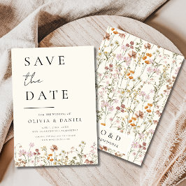 Wildblumen Elegant Boho Save the Date Minimalistis
