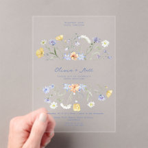 Wildblumen Elegante Handschriftliche Hochzeit Hoch