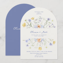 Wildblumen Elegante Handschriftliche Hochzeit Hoch