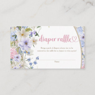 Wildblumen Elfenbeinpastellrosa-Rosa-Windeln-Tombo Begleitkarte