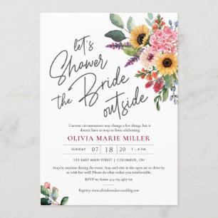 Wildblumen fahren mit dem Brautparty einladen Einladung