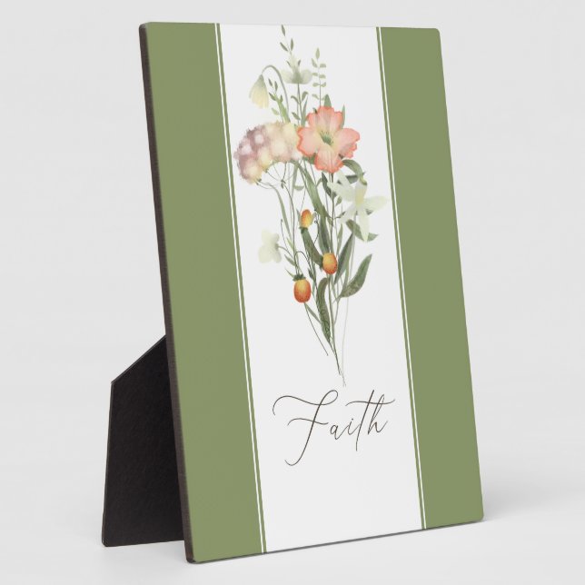 Wildblumen Faith Plaque Fotoplatte (Seite)