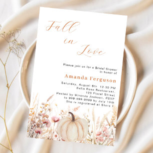 Wildblumen fallen Liebe Kürbispfirsichpfirsichflei Einladung