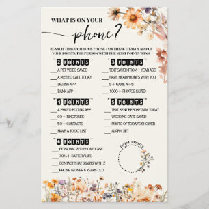Wildblumen fallen Was auf der Phone Shower Game Ca Flyer