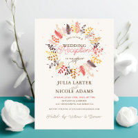 Wildblumen-Farn-Pilz-Blattwerk-Hochzeitsempfang