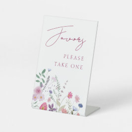 Wildblumen favorisieren das Schild "Pedestal"