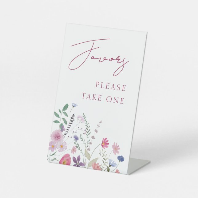 Wildblumen favorisieren das Schild "Pedestal" (Vorderseite)