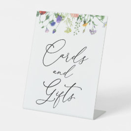 Wildblumen Feldkarten und Geschenkzeichen Sockelschild