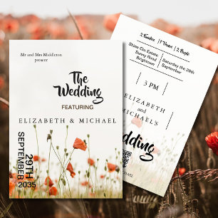 Wildblumen Festival Thema Blumenzehen Einladung