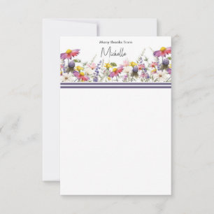 Wildblumen Flat Dankeschön Karte