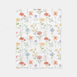 Wildblumen Fleecedecke