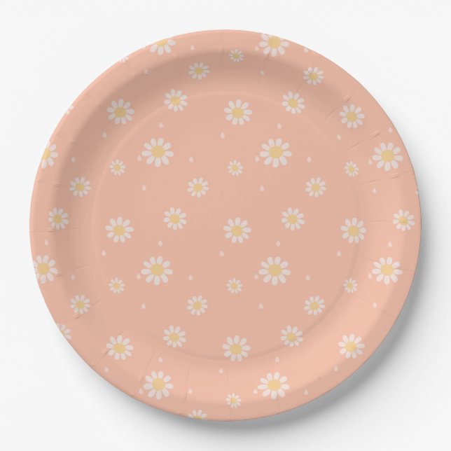 Wildblumen Floral Sommer Frühling Braut Dusche Pappteller (Vorderseite)