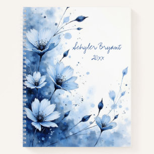 Wildblumen Floral Spiralgebundenes Journal Botanis Notizbuch