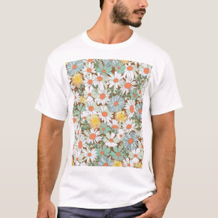 Wildblumen floral, vintage nahtloses Muster. T-Shirt