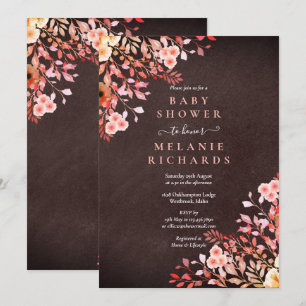 Wildblumen Florale Babyparty/Sprinkle Kreidetafel Einladung