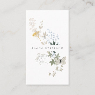 Wildblumen Frühjahr Elegante Minimalistische Damen Terminkarte