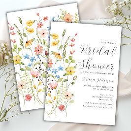 Wildblumen Frühjahr Elegantes Brautparty Einladung