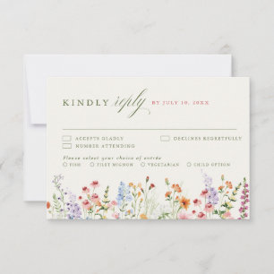 Wildblumen-Frühlingswiese-Garten-Foto-Hochzeit-Boh RSVP Karte