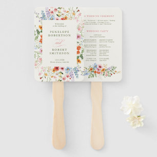 Wildblumen-Frühlingswiese-Garten-Rustical-Hochzeit Fächer