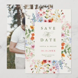 Wildblumen-Frühlingswiese-Garten-Rustikal-Boho-Fot Save The Date