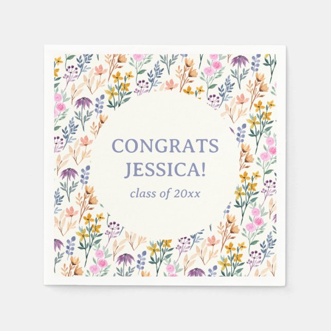 Wildblumen für Blumenwasser Serviette (Vorderseite)