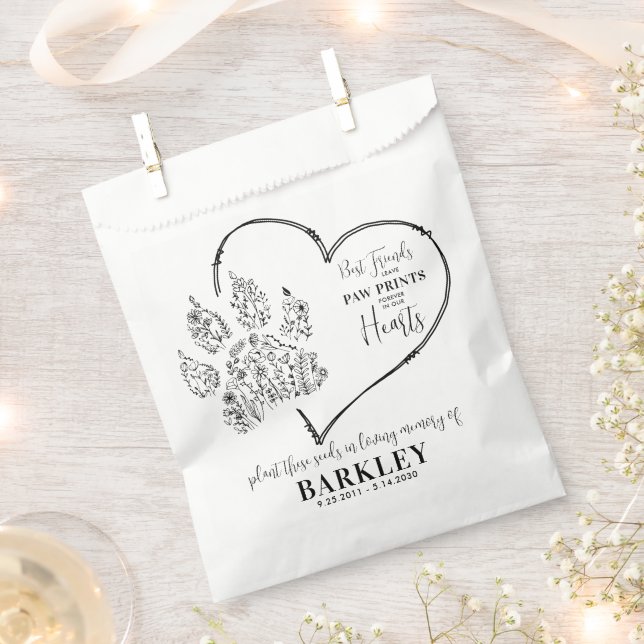 Wildblumen für das Pet-Memorial-Seed-Packet Druckp Geschenktütchen (Ausgeschnitten)